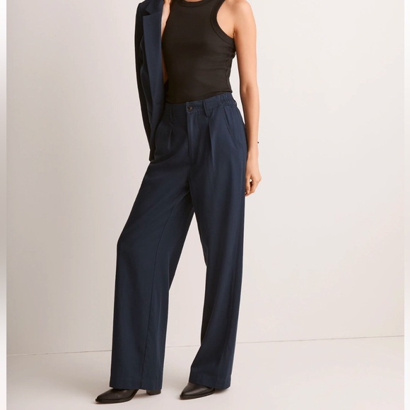 Madewell The Petite Neale Straight-Leg Pant in Drapeweave - Picture 2 of 12